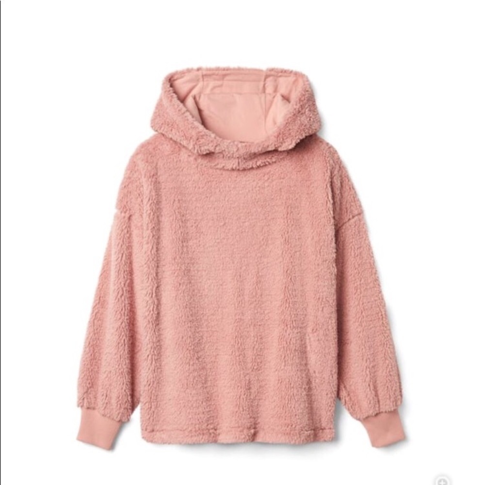 Gap mock faux fur sweater
